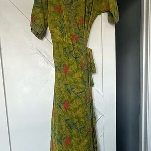 Gorgeous hand printed silk dress